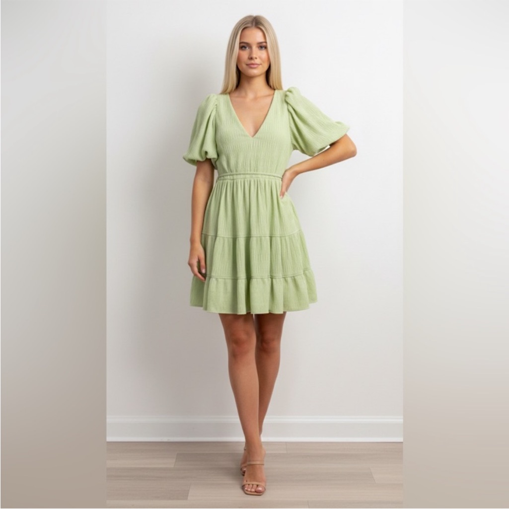 Jonathan Simkhai Green Apple Dress. Very Cute! Nwot